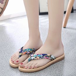 summer Slippers Women Fashion Casual Flat Flip Flops Sandals Loafers Bohemia Shoe Zapatillas Tongs Femme Slipper Ete Women Womens Shoes f99C#