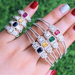 Necklace Earrings Set Missvikki Brand Charm Open Bangle Ring Jewelry For Women Full Shiny Famous Design Mini Cubic Zirconia Accessories Gift