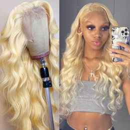 613 Body Wave Lace Frontal Wigs Human Hair Brazilian Body Wave Wig For Black Women Honey Blonde Color Lace Closure Wig