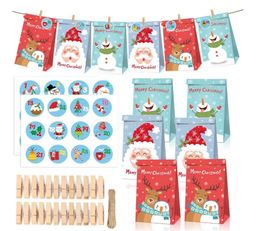 Gift Wrap Christmas Snowman Candy Elk Tree Kraft Paper Bags Drop Delivery Otncd