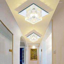 Ceiling Lights Minimalist Modern Creative Corridor Entrance Hall Diamond Crystal Lamp
