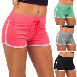 Women's Shorts 1-piece women's pull rod sexy casual peach buttocks yoga tight patchwork shorts fashionable sports running summer clothing P230606