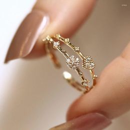 Cluster Rings 925 Sterling Silver Love Heart Earrings For Women 14K Gold Plated White Zircon Fashion Luxury Vintage Design Trendy Jewellery