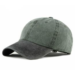 Ball Caps patch work bicolor cotton baseball cap adjustable snap caps for men and women G230606