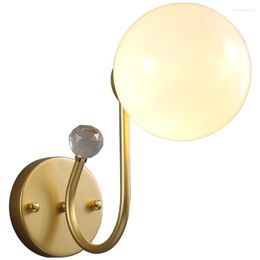 Wall Lamp Nordic Small Glass Ball Lamps Living Room Bedside Modern Bathroom Mirror Headlight Hallway Kitchen Sconces Lights