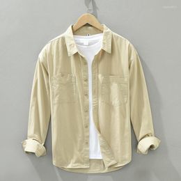 Men's Casual Shirts Designer Long Sleeve Cotton Brand For Men Solid Trend Comfortable Top Clothing Camisas De Hombre Chemise