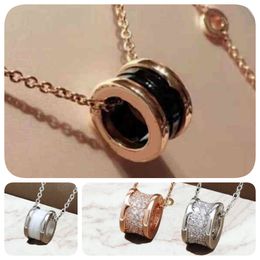 Designer necklace wide zero necklace ceramic pendant designer Jewellery chain fashion Jewellery chain for man for women luxury chain platinum plating with brangd box 5A