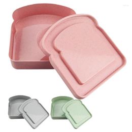 Dinnerware Sets Sandwich Containers Storage Box Reusable Dishwasher Toast Shape Worker School Breakfast Lunch