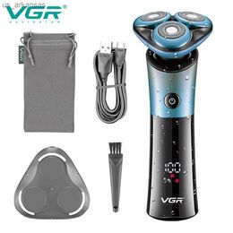 VGR Electric Shaver Professional Razor Waterproof Beard Trimmer Rotary 3D Floating Shaving Rechargeable Electric for Men V-326