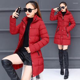 Women's Trench Coats Women Winter Down Jacket Cotton Parka Long Coat Plus Size Korean Thick Woman And Jackets Parkas Mujer 2023 KJ779