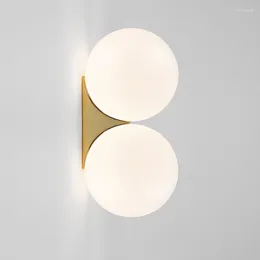 Wall Lamp Nordic Minimalist Modern Art Designer Personality Creative Glass Ball Decoration Sconces Aisle Bedroom Bedside Lights