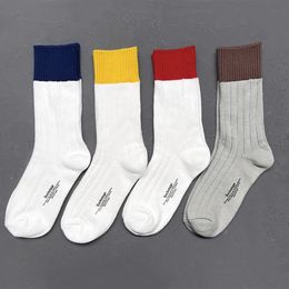 4Colors Knitted Men's Socks High Quality Fashion Socks Letter Printed