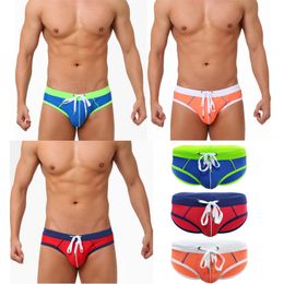 Men's Swimwear Swimsuit Quick Dry Swim Briefs with Push Pad Beachwear and Patchwork Summer Sea Surf Suits Gay Swimming Wear 2023 230612