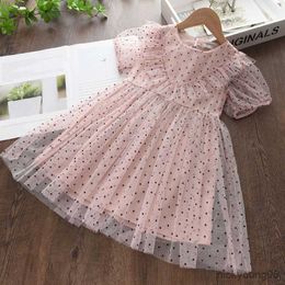 Girl's Dresses Baby Girls Mesh New Summer Kids Princess Dress Outfits Children Casual Clothes Vestidos 3-7Yrs R230612