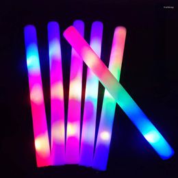 Party Decoration Colourful LED Glow Sticks RGB Foam Stick Cheer Tube Dark Light Birthday Wedding Supplies