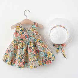 Girl's Dresses Summer Fashion Princess for Newborn Girls New Bow Flower Print Dress Infant Baby Clothing Holiday Party Costumes