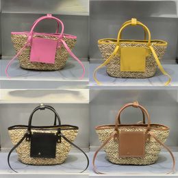beach bags women designer bag summer woven travel bags Raffia Beach Tote Luxury Straw Shoulder Bag Purses Basket Handbag 230420