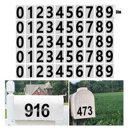 Strong For Outside Reflective (2/3/4inch) Numbers Self Vinyl Number Address Adhesive 0-9 Stickers Sets Numbers Emoticon Stickers
