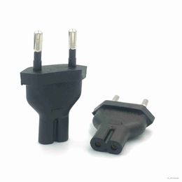 Power Plug Adapter Europe 2-pin power plug to figure receptacle adapter converter R230612