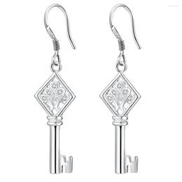 Dangle Earrings Classic Retro Elements Elegant Silver Color For Women Wholesale Christmas Gifts Fashion Jewelry Comely Key