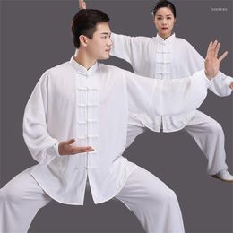 Ethnic Clothing Seragam Tai Chi Tradisional Cina Pakaian Wushu Latihan Pagi Dewasa Kostum Tang Sayap Bela Diri Untuk Anak