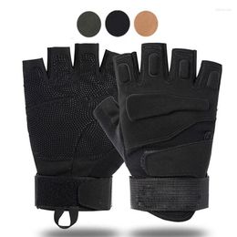 Cycling Gloves Outdoor Tactical Fingerless Men's Anti-Skid Half Finger Military Shooting Mittens Male SWAT Fighting Combat Glove