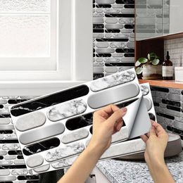 Wall Stickers Creative Tile Self-adhesive PVC 3D Sticker Kitchen Bathroom Veranda Toilet Waterproof Home Decor Peel Stick Art Backsplash