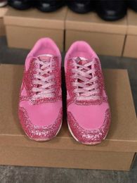 Women Shoes High Latest Quality Silver Spring Sneakers Chic Sequins Casual Sports Shoe non-slip Rubber Outsole Size 35-43 019