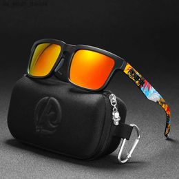 New KDEAM Brand High Quality Men Square Sunglasses Colours Sports Polarised Sun Glasses Reflective Coating Mirrored Lens UV400 L230523