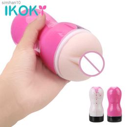 IKOKY Real Pussy Realistic Soft Tight Vagina Masturbator Cup Artificial Vagina Male Masturbation Adult Products Sex Toys for Men L230518