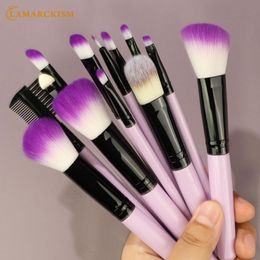 Makeup Tools 13 Pcs Brushes Set Purple Professional Super Soft Blush Brush Foundation Concealer Eyelashes Beauty MakeUp Cosmetic 230612