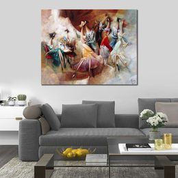 Abstract Figurativecanvas Art Dancing Oil Painting Handmade Impressionistic Artwork