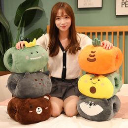 Pillow Winter Cartoon Hand Warmers Plush Cover Lunch Break Cushions Toys Logo Set Gifts