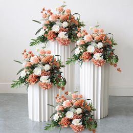 Decorative Flowers Custom 35/50/80cm Artificial Flower Ball Wedding Decor Table Centrepieces Floral Geometric Shelf Party Stage Display