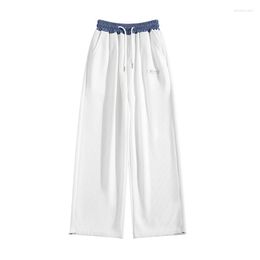 Men's Pants BOYUE Silk Jump Summer Contrast Casual Men's Fashion High Street Personalised Sports Guard Youth Original