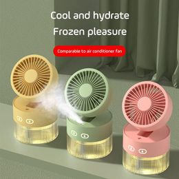 Humidifiers Mini Rechargeable Fan Water Cooling Fan Desktop Mini Fan Portable Dormitory USB Humidification Spray Electric Fan Air Cooler