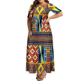 Casual Dresses 2023 Art Fashion Women's Custom African Dress Large Skirt Train Pommel Summer Party Evening Lady Surprise Gift