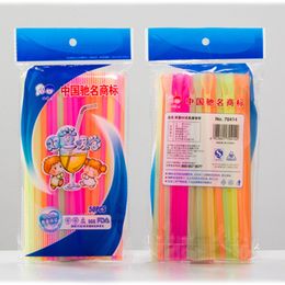 Bar Tools Drop 10set1000Pcs Jumbo Spoon Straws Drinking straw Pub Slush Puppies Straw 230612