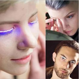 Led eye lashes flashing eyelashes sound interactive shiny for Club Halloween Party 60pairs