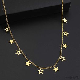 Pendant Necklaces Stainless Steel Goth Kpop Mini Stars Pendants Choker Female Chain Non-fading High-quality Necklace For Women Jewellery R230612