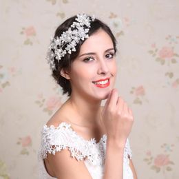 Headpieces Crystal Jewellery Wedding Bride Headpiece Pearl Bridal Headdress Flower Hair Accessories