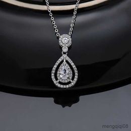 Pendant Necklaces European and American fashion crystal drop pendant necklace shining zircon banquet party jewelry birthday gift for girlfriend R230612