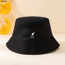 Ins wind spring summer new fashion simple Korean version versatile sunshade sun block printing KANGOL kangaroo Bucket hat