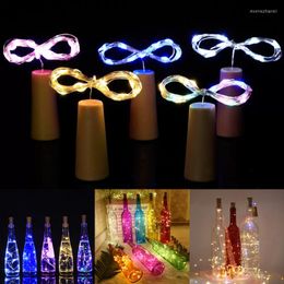 Strings Festoon 1m 2m Wine Bottle With Cork String Light Christmas Fairy LED Battery Garland For Holiday Party Indoor Wedding Decoration