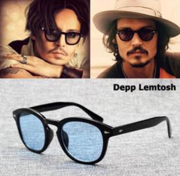 Großhandel Fashion Design S m l Rahmen viele Farbpolizierte Linsen Sonnenbrille Lemtosh Johnny Depp Gläses Brille Pfeil Rivet 1915 mit Fall