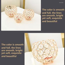 Candle Holders Crystal Holder Gold Globe Stand Metal Thanksgiving Coffee Table Centrepieces For Living