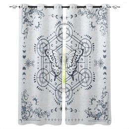 Curtain Butterfly Letter Circle Line Star Room Curtains Large Window Lights Bathroom Bedroom Kitchen Decor