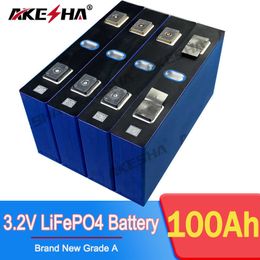100% New 3.2V 100Ah Lifepo4 Battery 4S 12.8V Battery Pack Lithium Iron Phosphate Battery Pack Solar Motorcycle Electric Vehicle