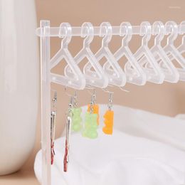 Jewelry Pouches 1PC Mini Coat Hanger Rack Earring Display Stand Large Capacity Storage Show Case Hook For Girls DIY Gift