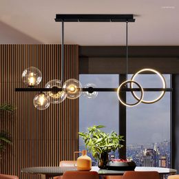Chandeliers Nordic Ceiling Chandelier For Living Dining Room Kitchen Bar Modern Glass Ball Hanging Pendant Lights Interior Lighting Lamps